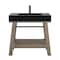 James Martin Vanities Auburn 36in Single Sink Console, Weathered Timber w/ Black Matte Mineral Composite Stone Top 165-V36-WTB-BM - alternate 1